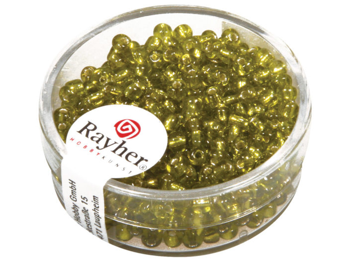 Sēklu pērlītes Rayher 2.6mm apsudrabota iekšpuse