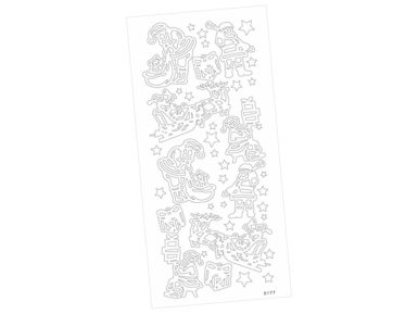 Kontūru uzlīmes 0177 Ziemassvētku motīvi divpusēja līme blisterī