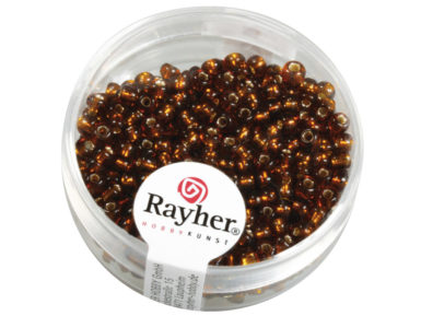 Sēklu pērlītes 2.6mm apsudrabota iekšpuse 16g 05 dark brown