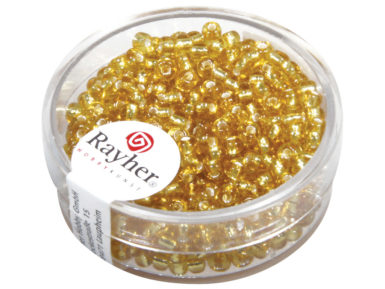 Sēklu pērlītes 2.6mm apsudrabota iekšpuse 16g 06 gold