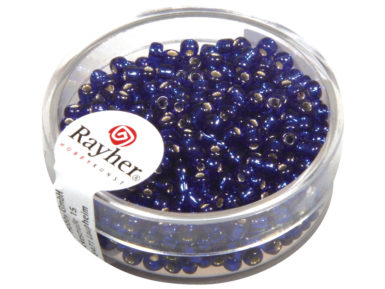 Sēklu pērlītes 2.6mm apsudrabota iekšpuse 16g 10 dark blue
