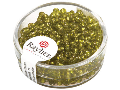 Sēklu pērlītes 2.6mm apsudrabota iekšpuse 16g 11 light green