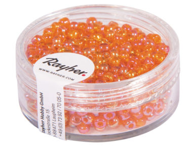 Seemnehelmed 2.6mm pärlmutter läbipaistev 17g 34 oranz