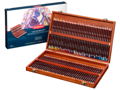 Krāsainais zīmulis Derwent Coloursoft 72gab. koka kastē