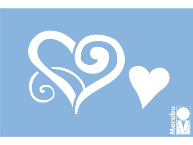 Stencil Marabu 15x10 Hearts