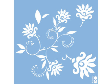 Šablonas Marabu 33x33 Dancing Flowers