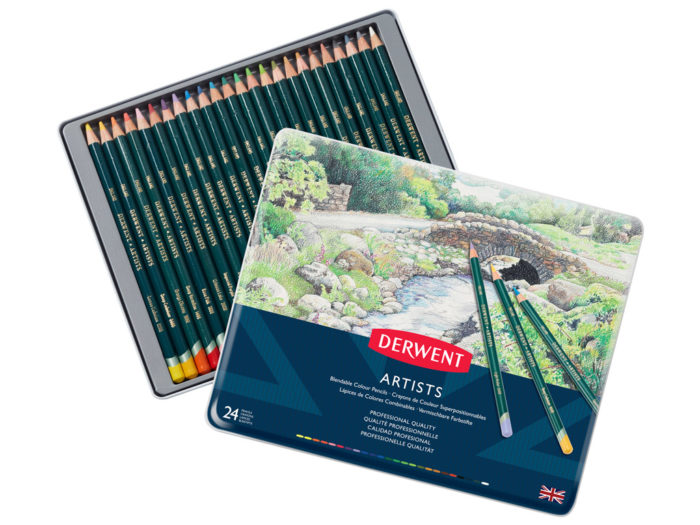 Spalvotas pieštukas Derwent Artists metalinė dėžutė - 1/3