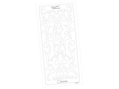 Kontūru uzlīmes 3318 Balta Ornament