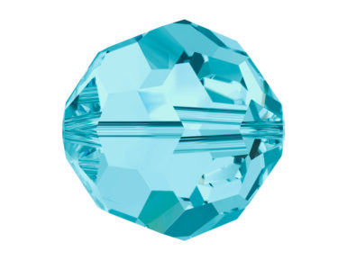 Krištolinis karoliukas Swarovski apvalus 5000 4mm 12vnt. 202 aquamarin