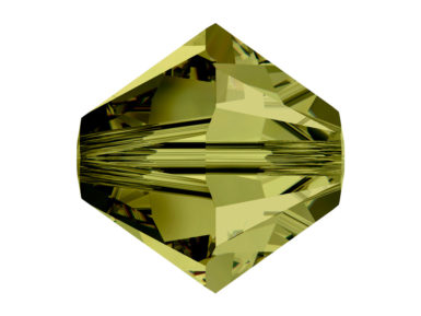 Kristāla pērle Swarovski rombs 5328 6mm 14gab. 228 olive