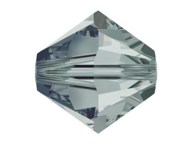 Kristāla pērle Swarovski rombs 5328 6mm 14gab. 215 black diamond