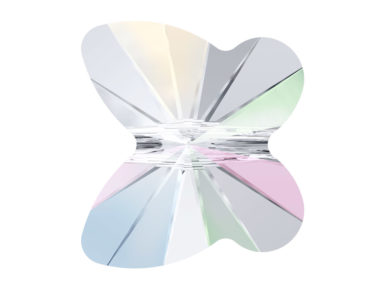 Crystal bead Swarovski butterfly 5754 8mm 5pcs 001AB crystal aurore boreale