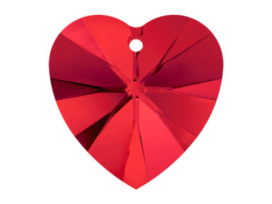 Pendant Swarovski heart 6228 14.4x14mm 2pcs 227 light siam