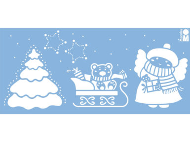 Šablonas Marabu 15x33 Christmas Night