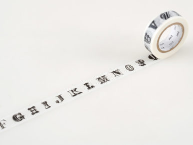 Washi līmlente mt ex 15mmx10m alphabet black R