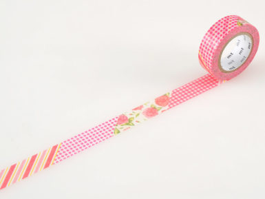 Washi līmlente mt ex 15mmx10m flower red R