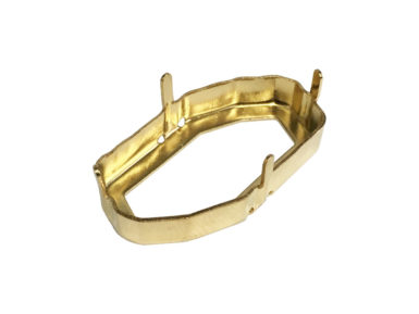 Kristalo apkaba Swarovski meteor 4773/S 28x15mm auksinė su 4 skylutėm