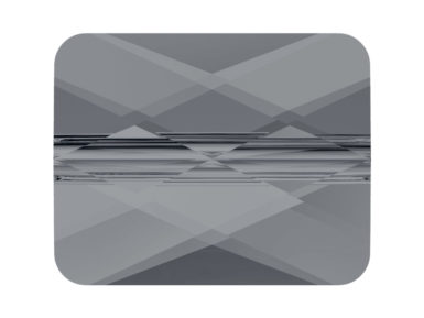 Krištolinis karoliukas Swarovski kvadratas 5055 10x8mm 001SIN crystal silver night