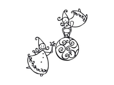 Spaudas Aladine fėjos su papuošalais 6x6cm