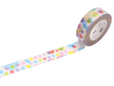 Washi līmlente mt ex 15mmx10m random dot