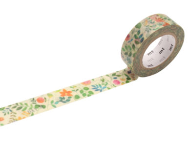 Washi līmlente mt ex 15mmx10m watercolor flower