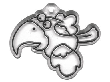 Dekooralus Rayher läbipaistev riputatav lind 6x5cm