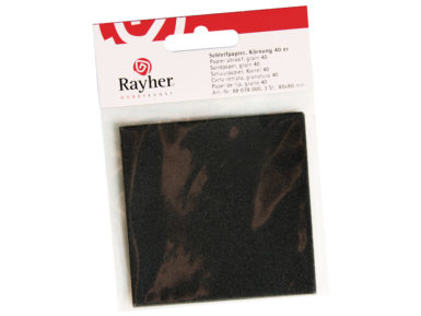 Sandpaper Rayher P400 86x86mm 3pcs blister