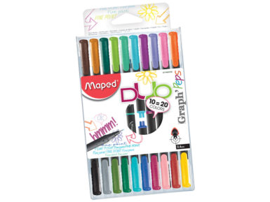 Tintpliiats fineliner Maped GraphPeps 0.4 Duo 10=20tk blistril
