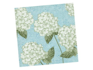 Salvrätikud 33x33cm 20tk 3 kihiline Hortensia on Blue
