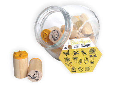 Spaudas Aladine Stampo Bocal 14vnt.Bucolique + pagalvėlė antspaudams juoda