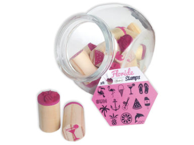 Spaudas Aladine Stampo Bocal 14vnt. Floride + pagalvėlė antspaudams juoda