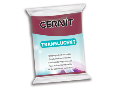 Polimerinis molis Cernit Translucent 56g 411 wine red