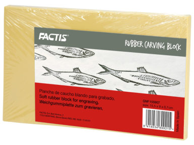 Rubber carving block Factis 15.5x9x0.7cm