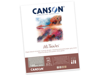 Bloknotas piešimui pastele MiTeintes 32x41cm/160g 4x5 lapų pilki tonai