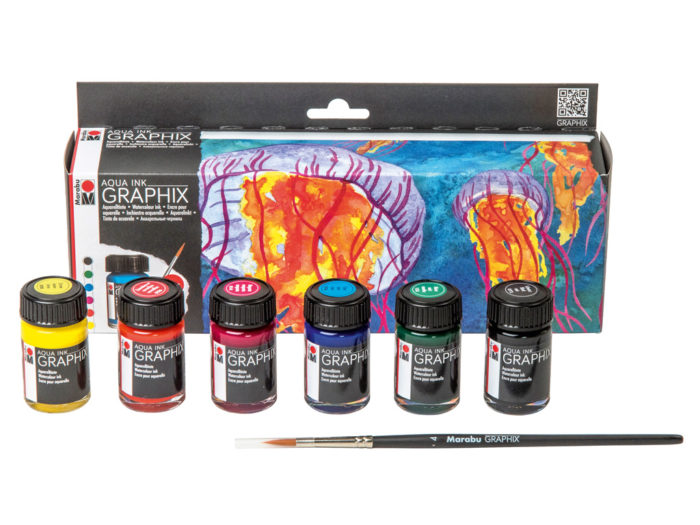 Watercolour ink Marabu Graphix 6x15ml
