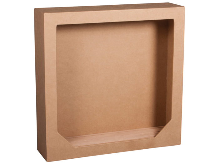 Decorations cardboard frame Rayher with wooden figure plug-in base