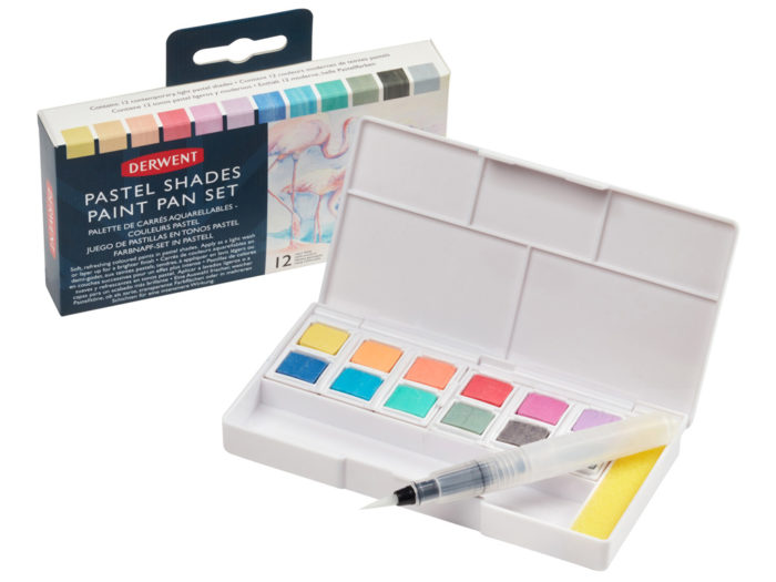 Watercolour half pan set Derwent Pastel