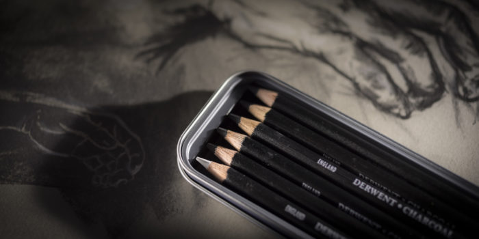 Anglinis pieštukas Derwent 6vnt.+drožtukas metalinė dėžutė - 3/3