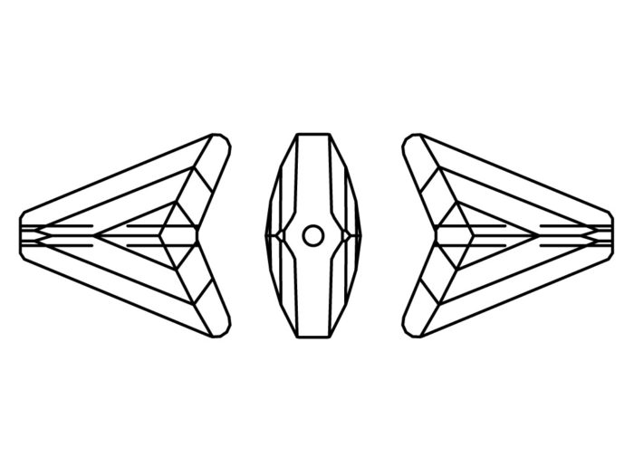 Kristāla pērle Swarovski bulta 5748 12mm - 2/2