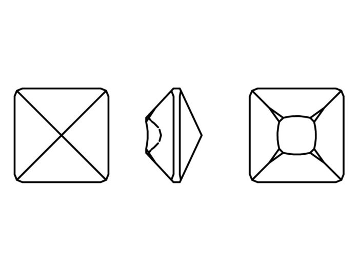 Crystal fancy stone Swarovski vision square 4481 16mm - 2/2