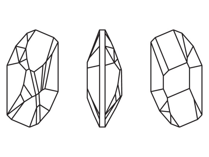 Kristallkivi Swarovski meteor 4773 28x15mm - 2/2