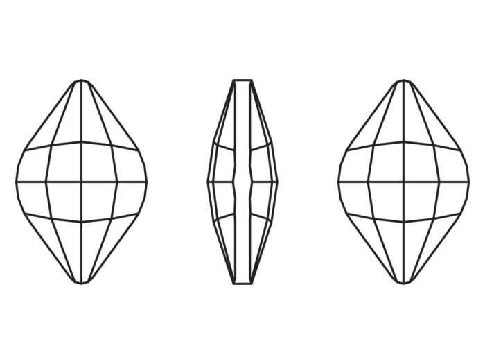 Krištolas Swarovski citrina 4230 19x12mm - 2/2