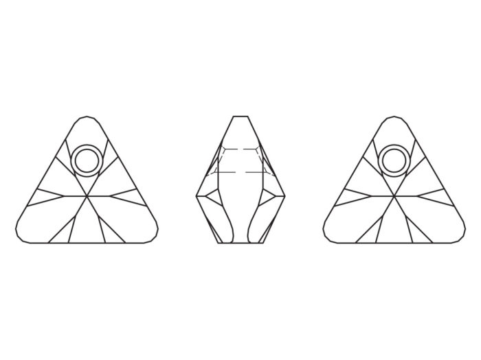 Pendant Swarovski triangle 6628 16mm - 2/2