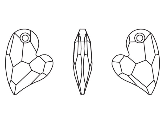 Piekariņš Swarovski sirds 6261 27mm - 2/2