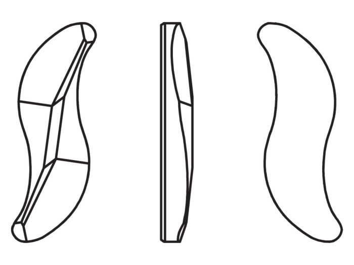Kristāla akmentiņš Swarovski Flat Back No Hotfix vilnis 2788 8mm - 2/2