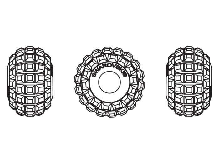 Kristallhelmes Swarovski BeCharmed Pave 80201 15mm - 2/2