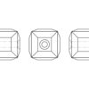Crystal Bead Swarovski cube 5601 6mm - 2/2