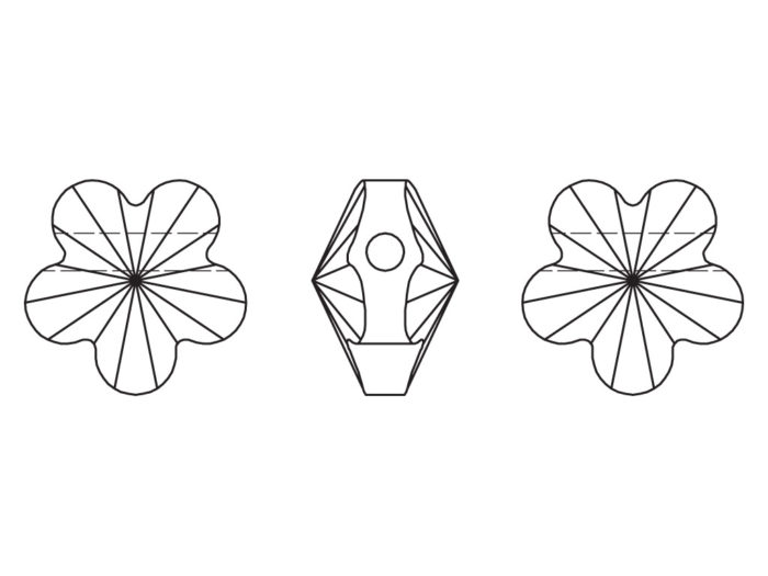 Crystal Bead Swarovski flower 5744 8mm - 2/2