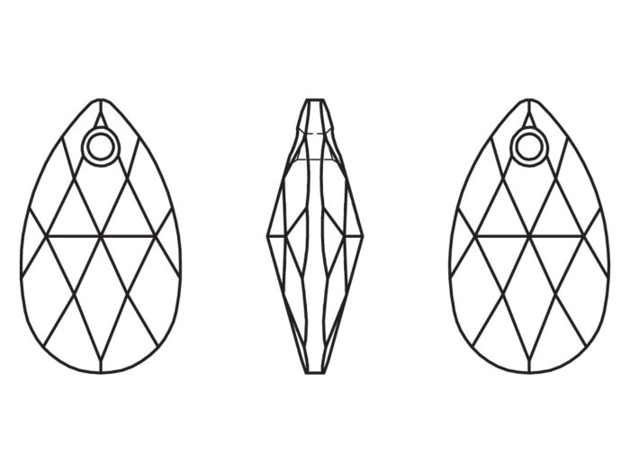 Piekariņš Swarovski bumbieris 6106 22mm - 2/2