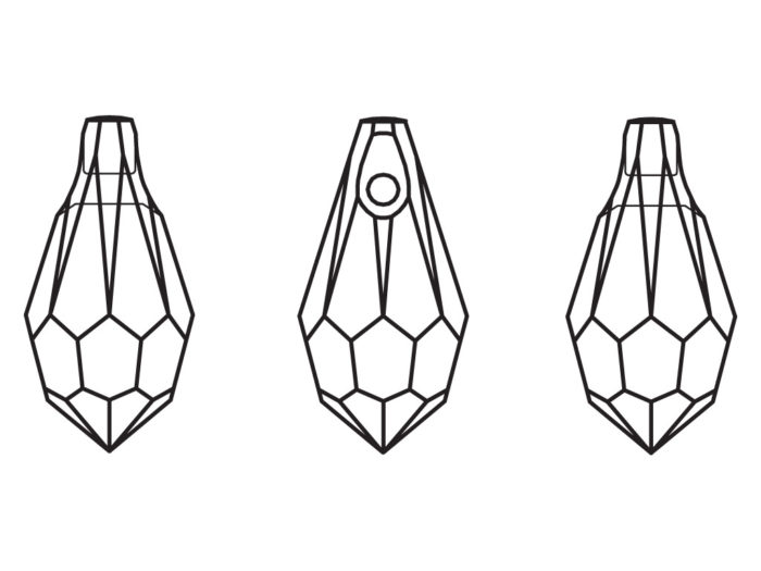 Crystal Pendant Swarovski teardrop 6000 11×5.5mm - 2/2